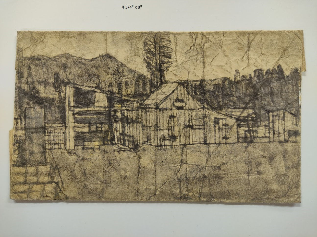 James Castle, Untitled (landscape with farm), n.d.