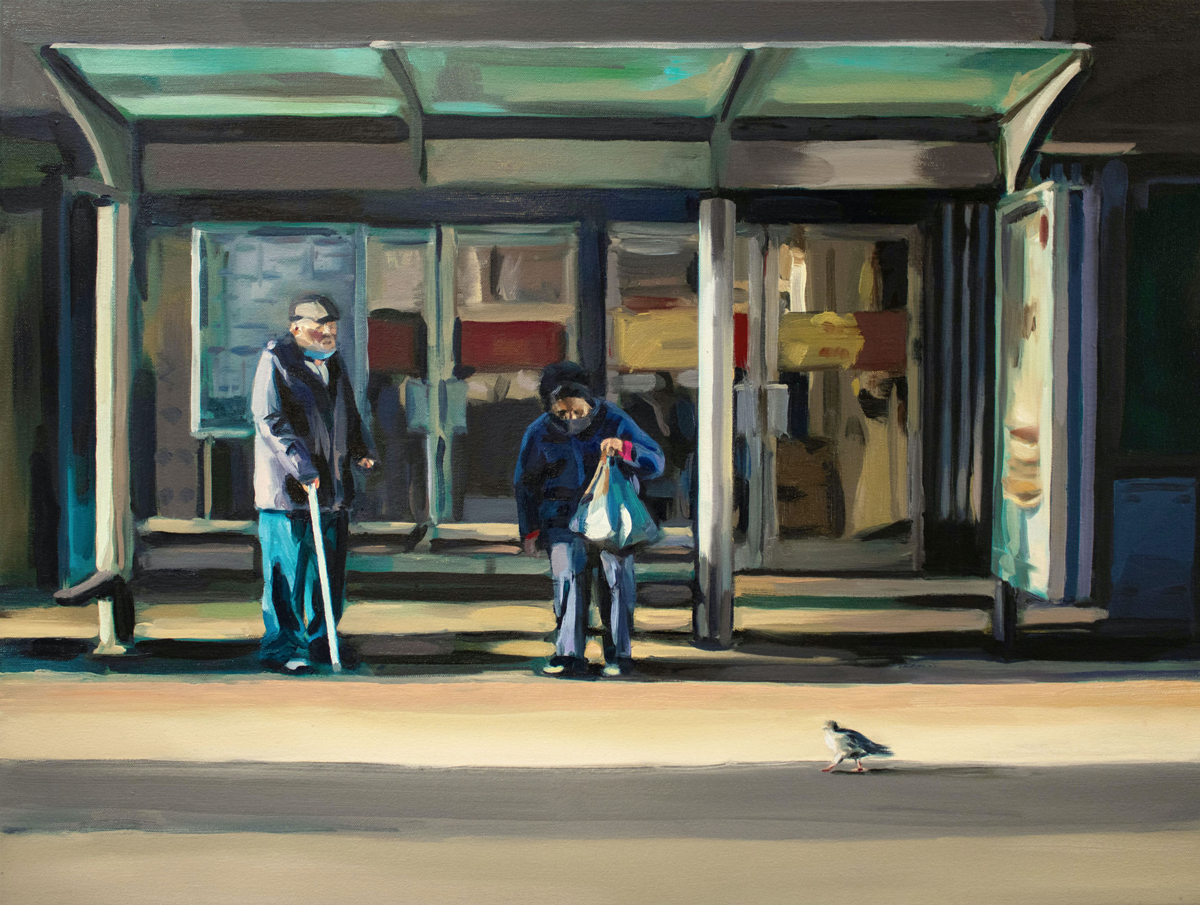 Thomas Cameron, Bus Stop, Sunset, 2022