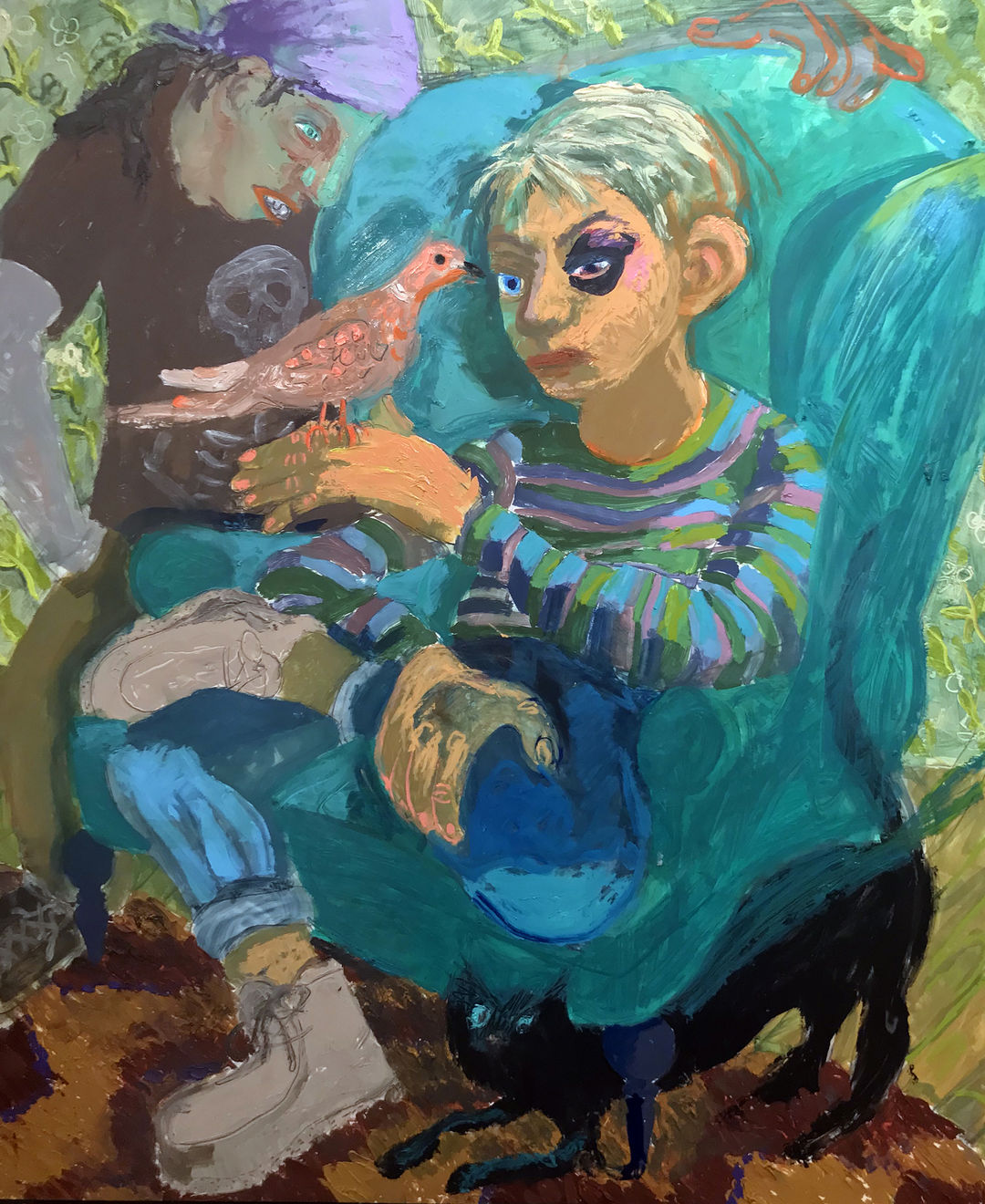 Ashley Norwood Cooper, Boy with a Black Eye and Barbary Dove, 2018