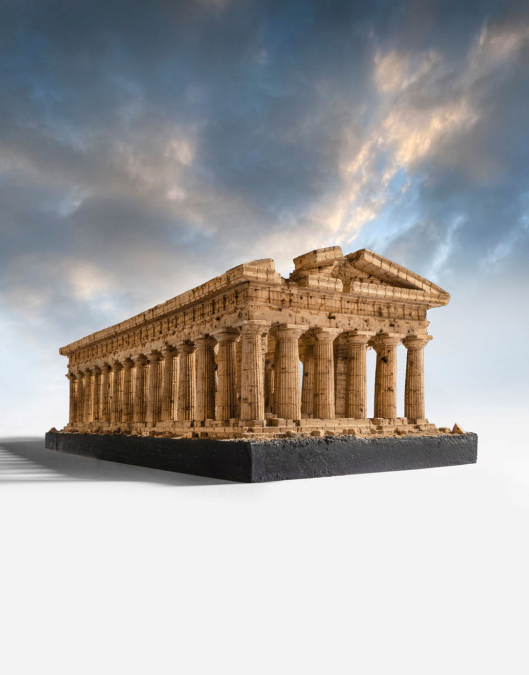 Coulborn antique Carved Cork ‘Grand Tour’ Souvenir Model Temple of Hera Zeus Domenico Padiglione