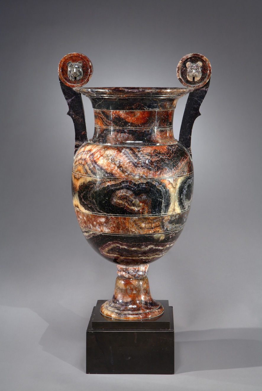 Coulborn antique Regency Blue John Krater-Form Vase Attributed to James Shore.