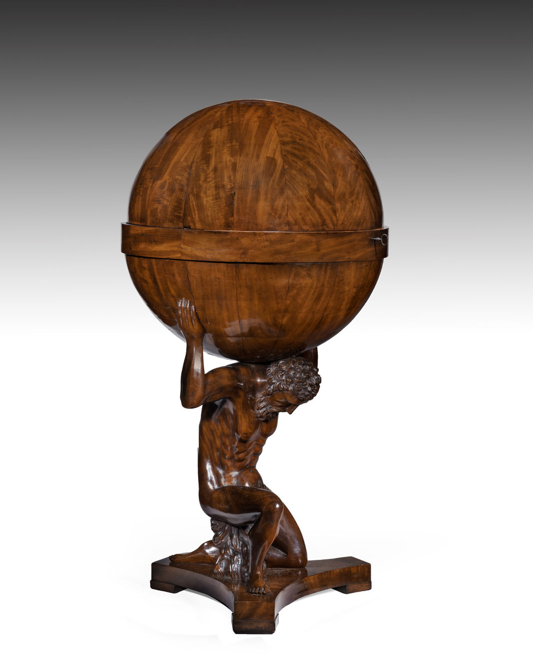 Coulborn antique 19th century Biedermeier Mahogany Globe-Form Work Table Globustisch