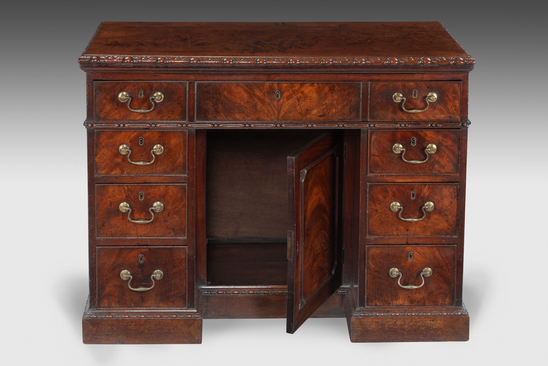 George II Mahogany Knee Hole Desk