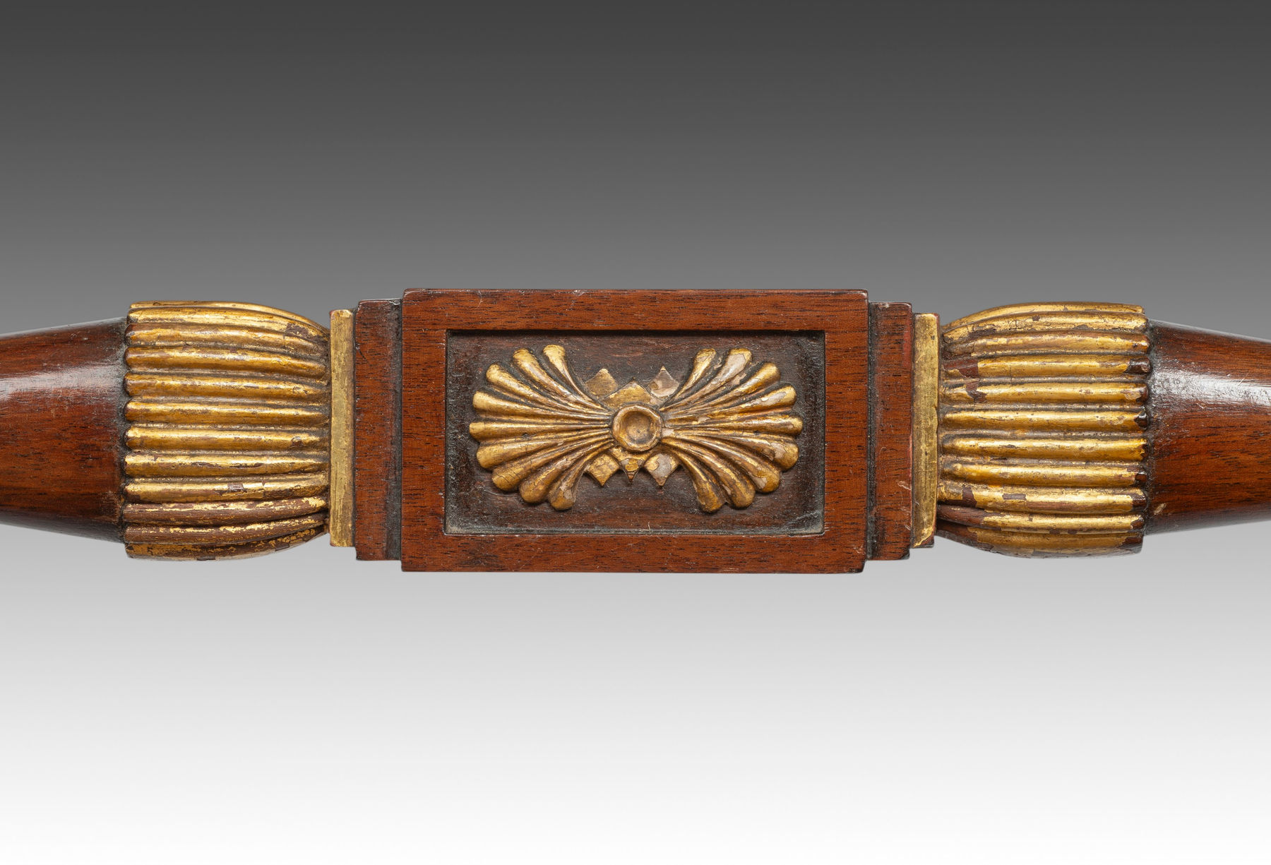 Pair of Regency Mahogany and Parcel Gilt Arm Chairs attributed to Morel & Hughes