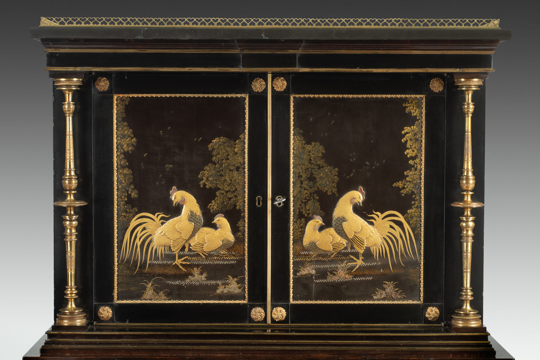 Regency Cabinet with Japanese Lacquer Panels attributed to George Oakley