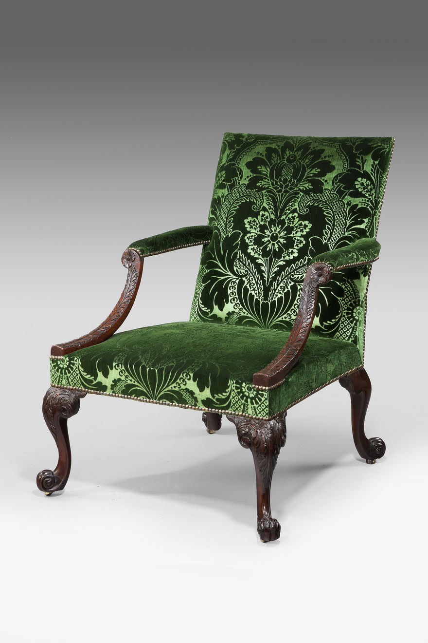 Coulborn antique George II Mahogany Library Armchair