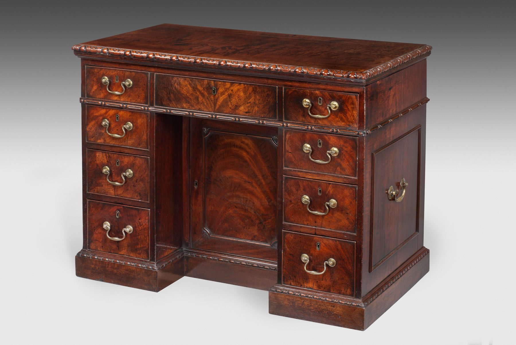 George II Mahogany Knee Hole Desk