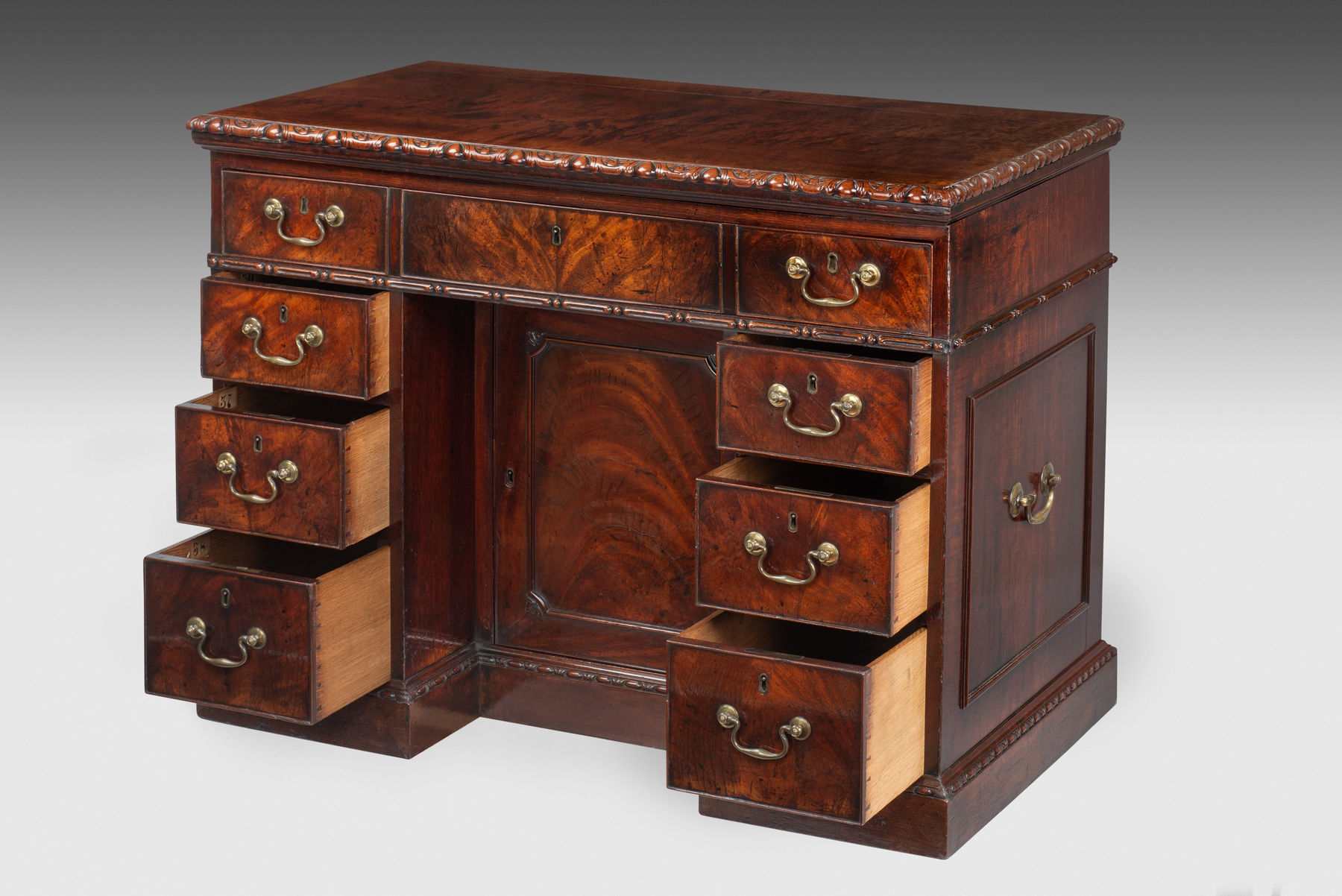 George II Mahogany Knee Hole Desk