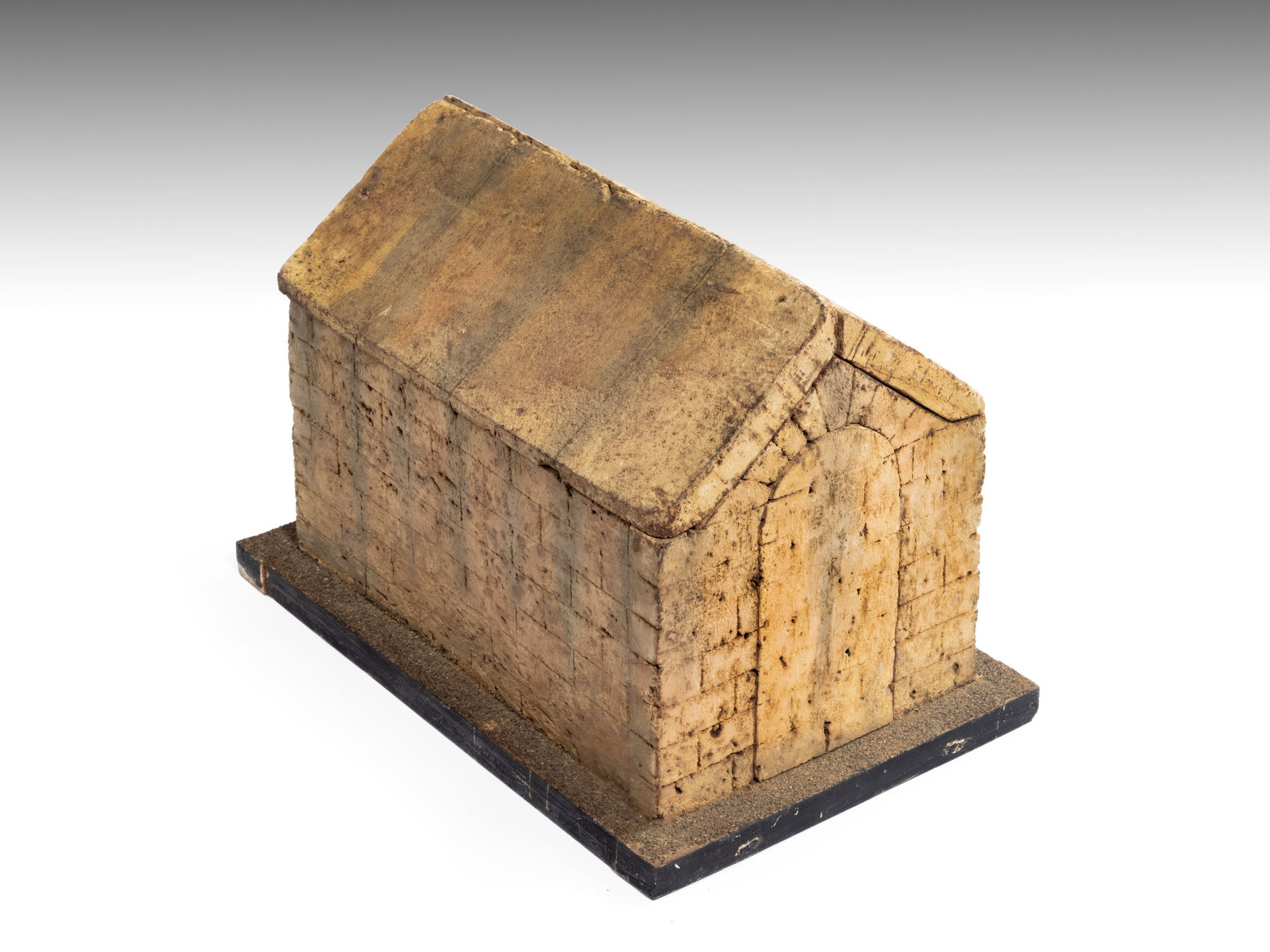 Coulborn antique carved cork grand tour Paestum tomb