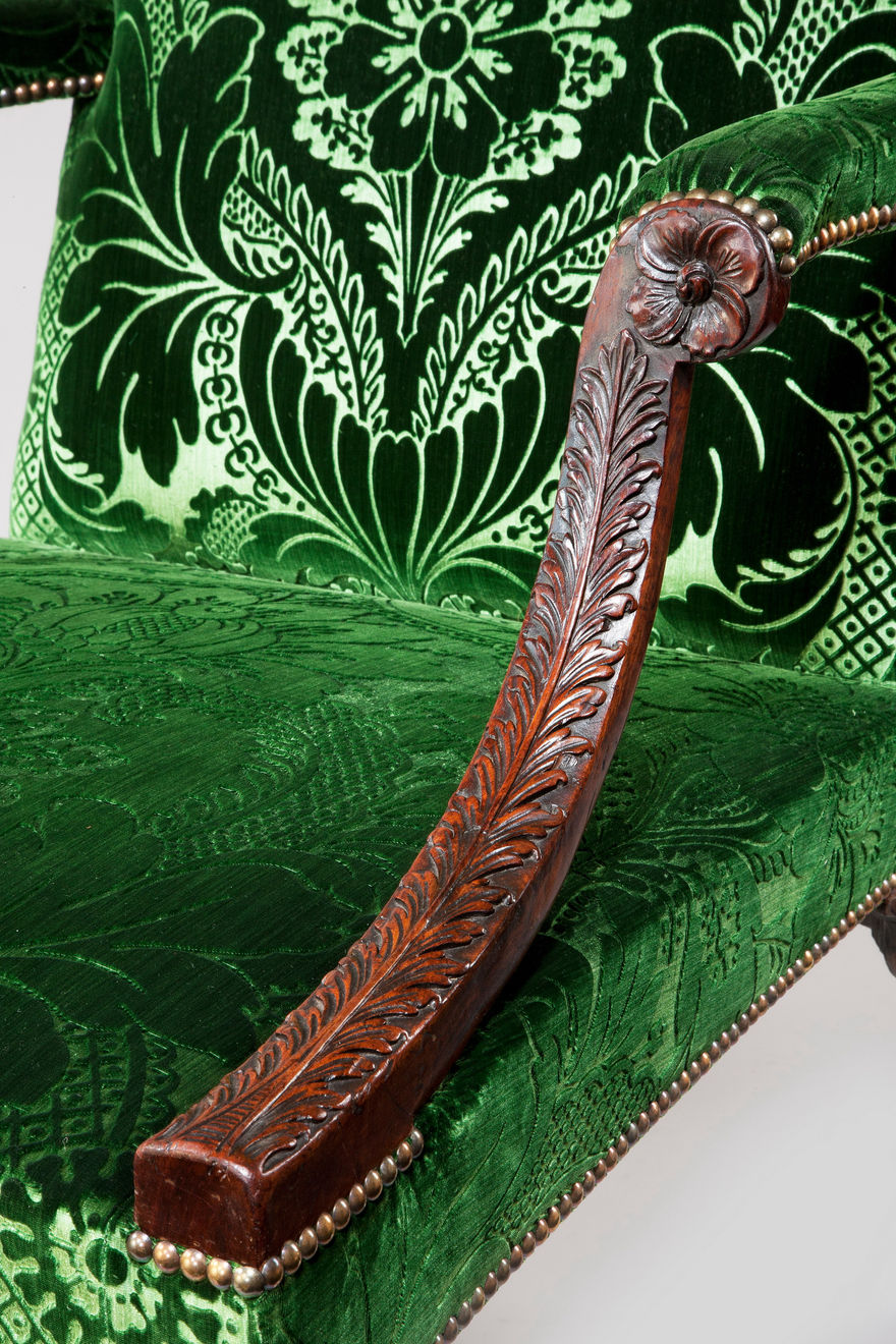 George II Mahogany Library Armchair