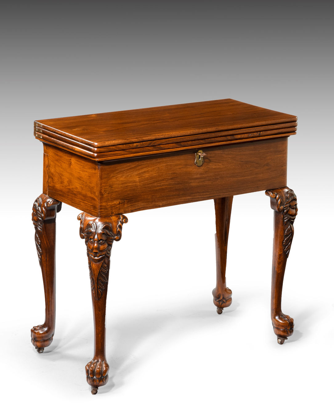 Coulborn antique 18th Century Chinese Export Padouk Harlequin Table