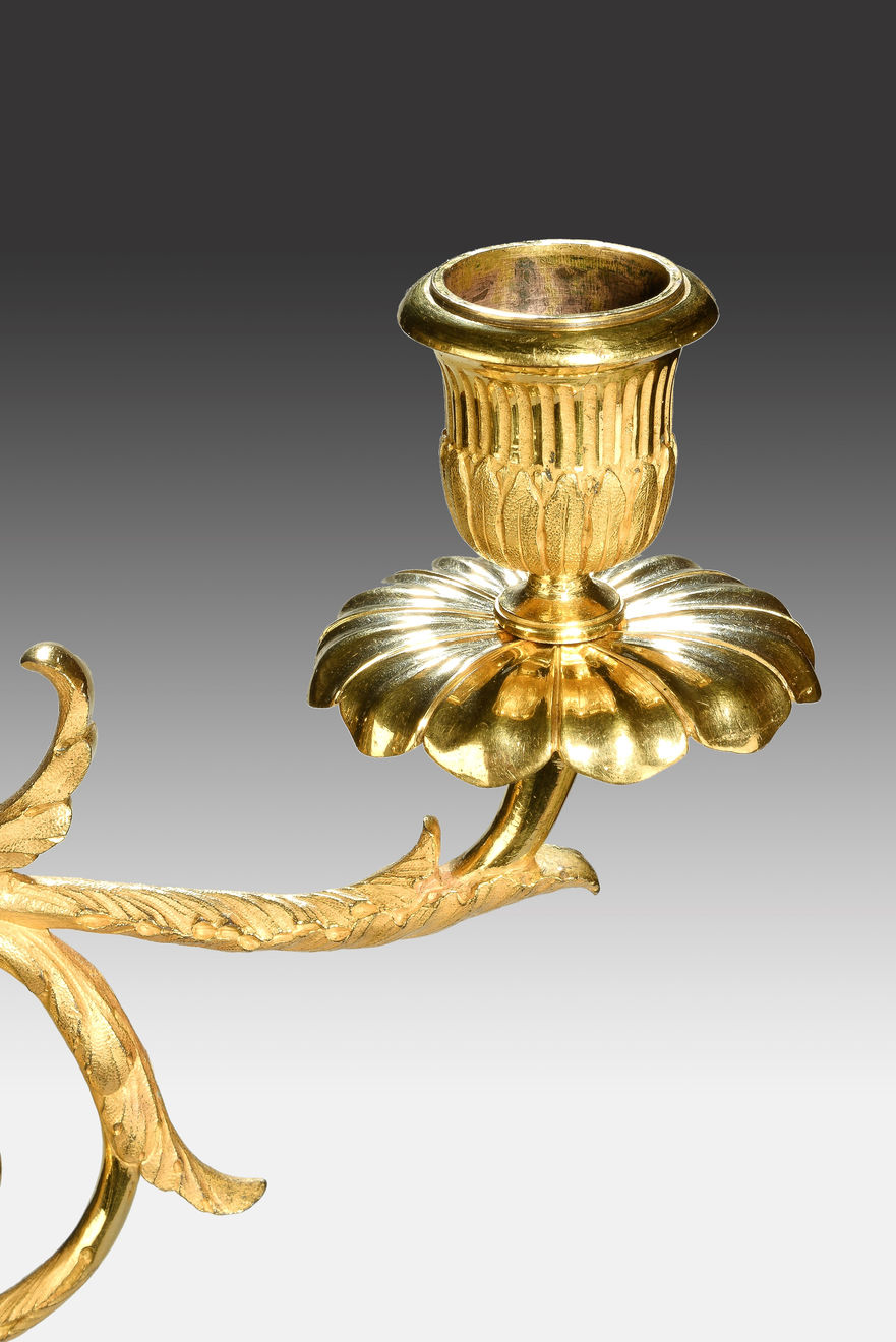 Blue John and Ormolu Wing-figured Candle Vase