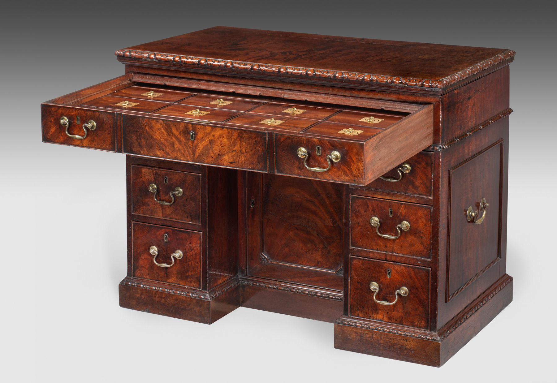 George II Mahogany Knee Hole Desk