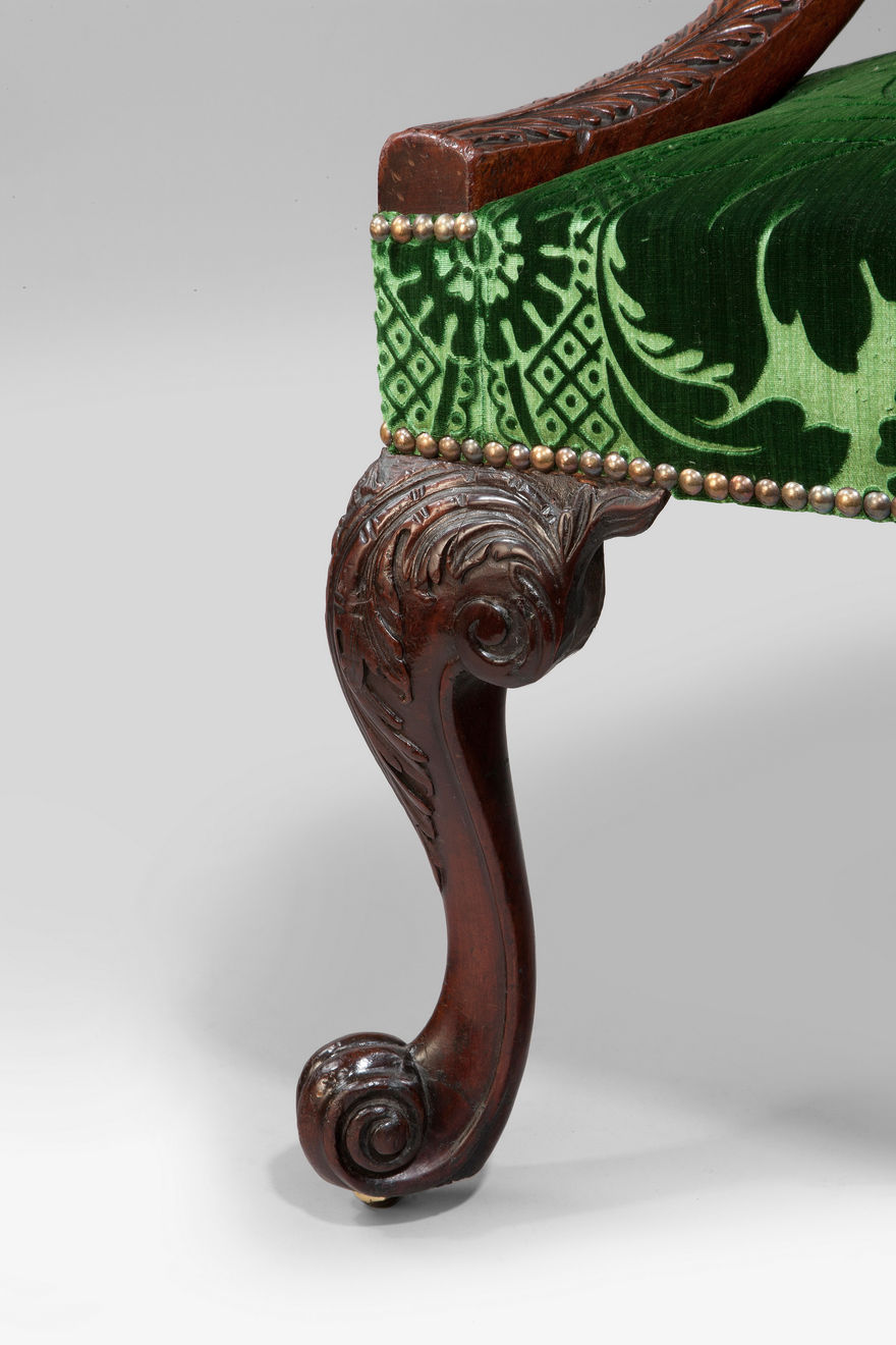 George II Mahogany Library Armchair