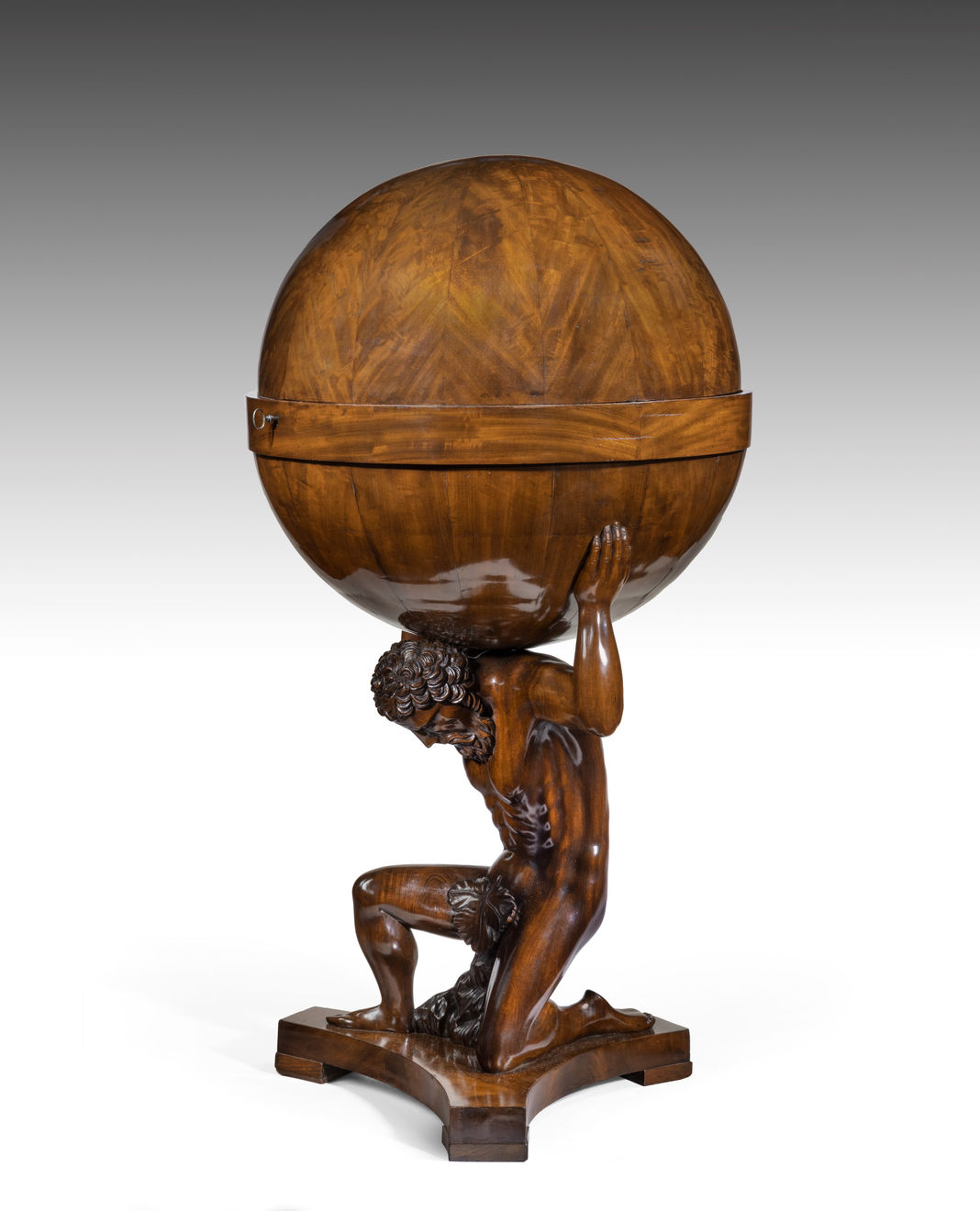 Coulborn antique 19th century Biedermeier Mahogany Globe-Form Work Table Globustisch