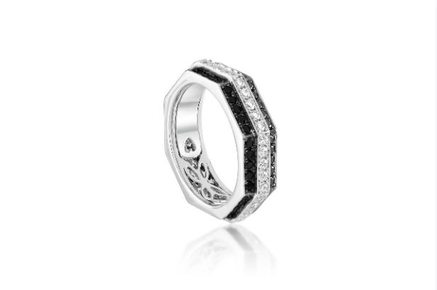 Ananya, Balance Twin Ring, Black 1/2