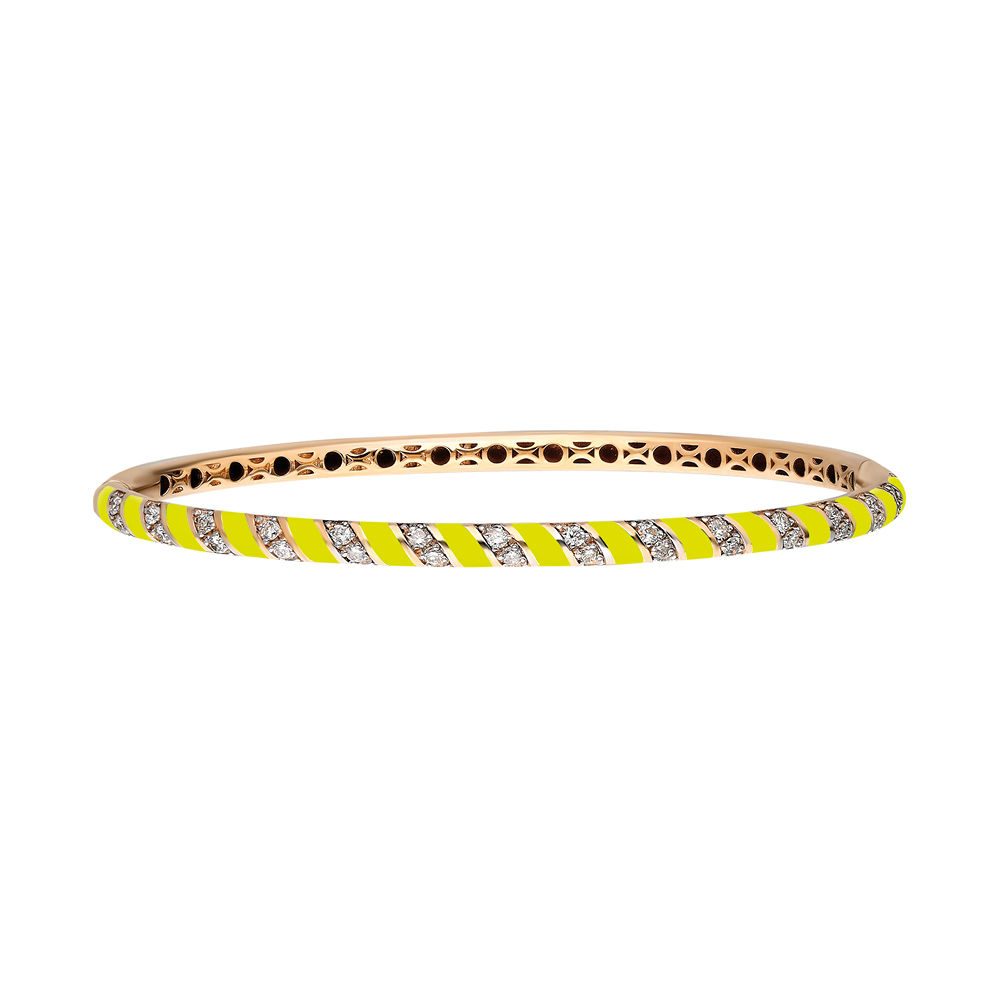 Terzihan, Fizzy: Tornado Bracelet w/ Neon Yellow MOP Enamel