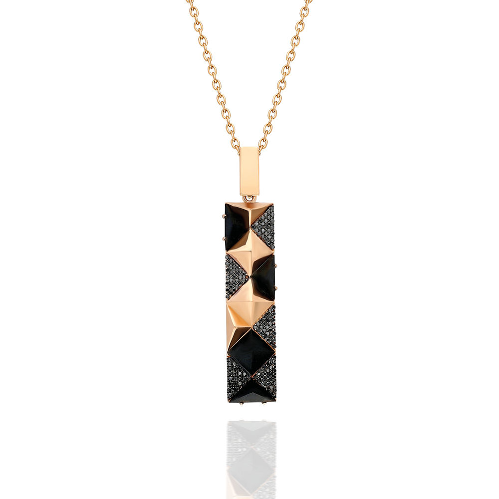 Terzihan, Neutra: Black Maxi Bar Pendant w/ Black Onyx