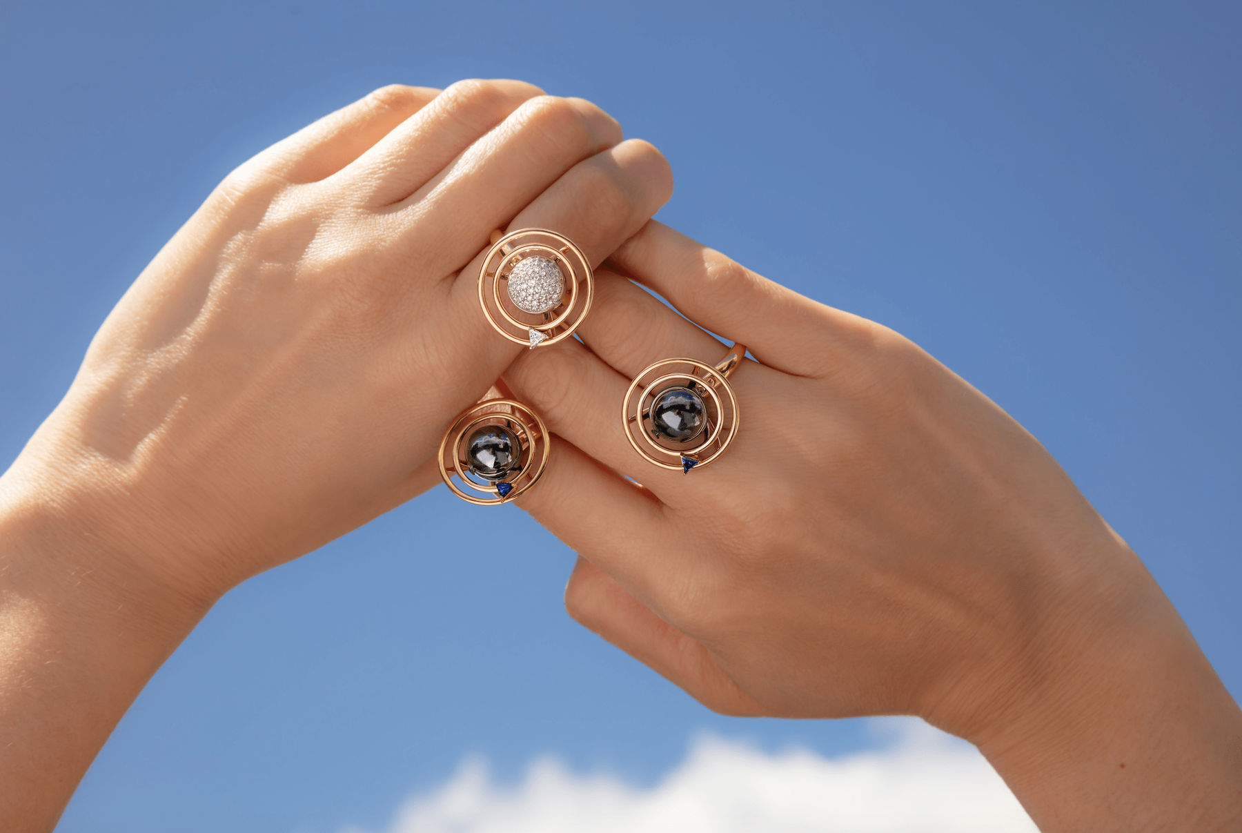 Maya, Cosmic: Saturn ring with sapphire