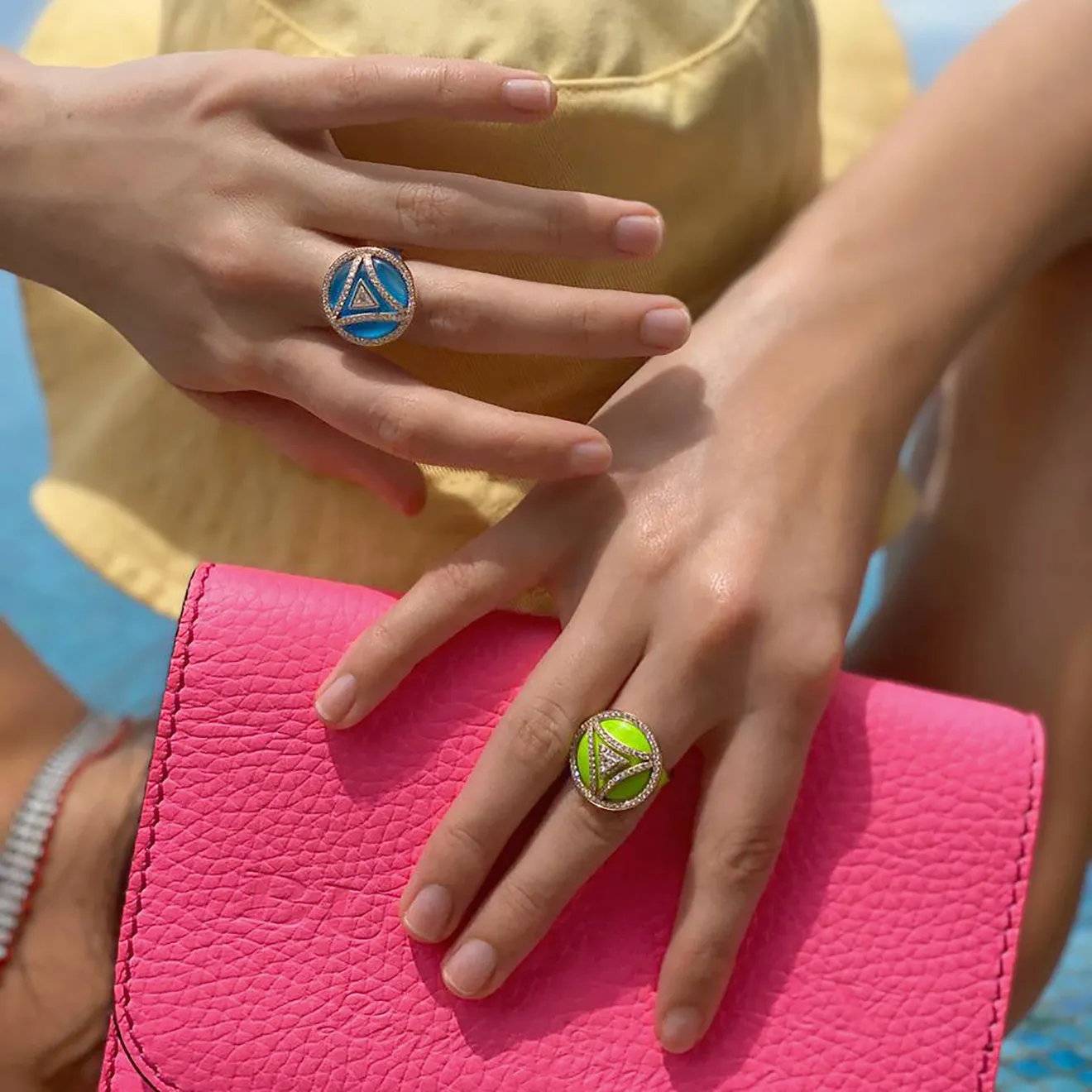 Maya, Sonya: ring with yellow enamel