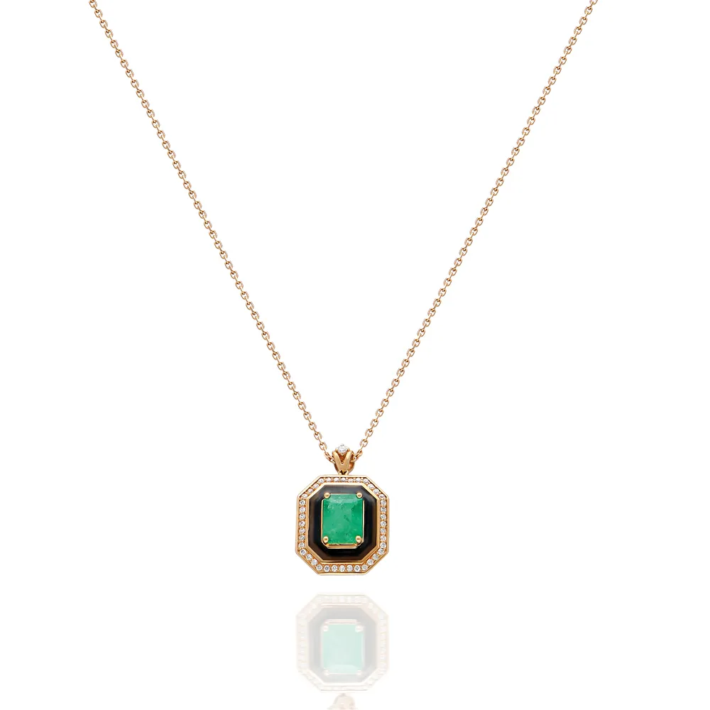 Terzihan, Fizzy: Gemstone Pendant with Colombian Emerald