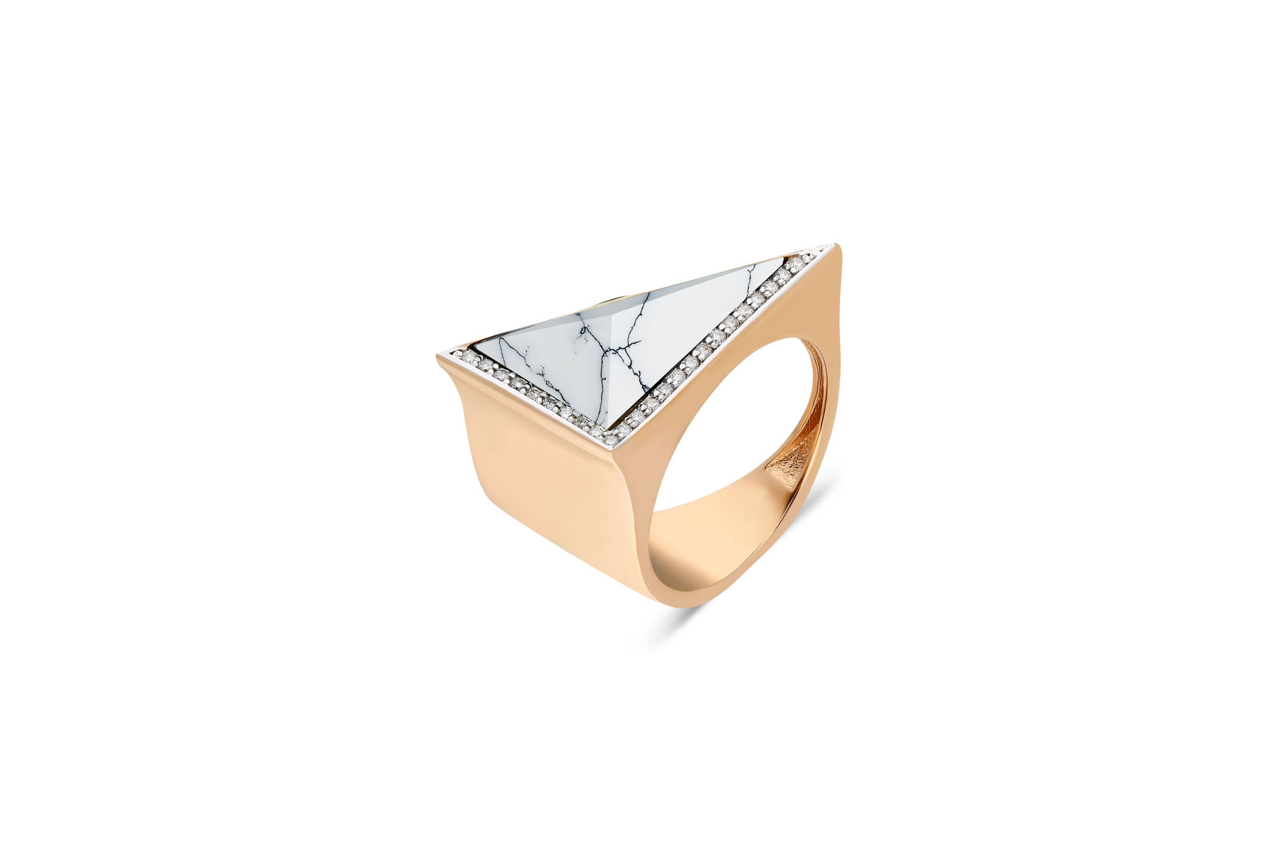 Terzihan, Neutra: Aztec Ring w/White Agate