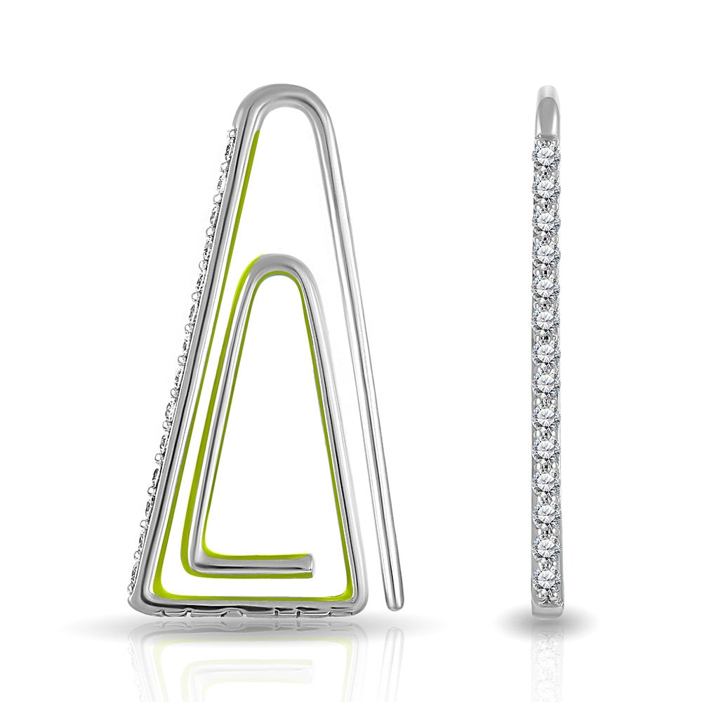 Maya, Out of Office: Paper clip with diamonds and yellow enamel