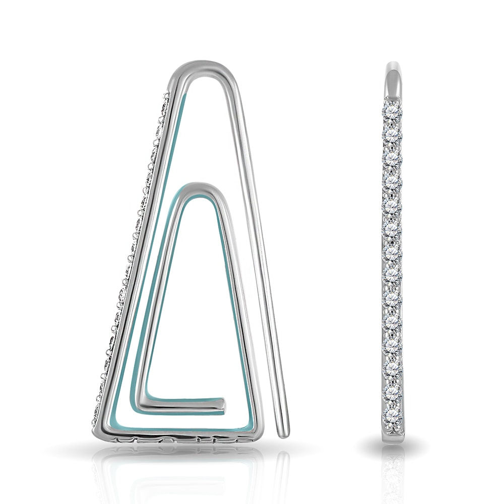 Maya, Out of Office: Paper clip with diamonds and blue enamel