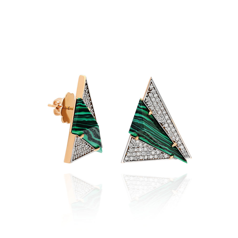 Terzihan, Neutra: Aztec Earring w/Malachite