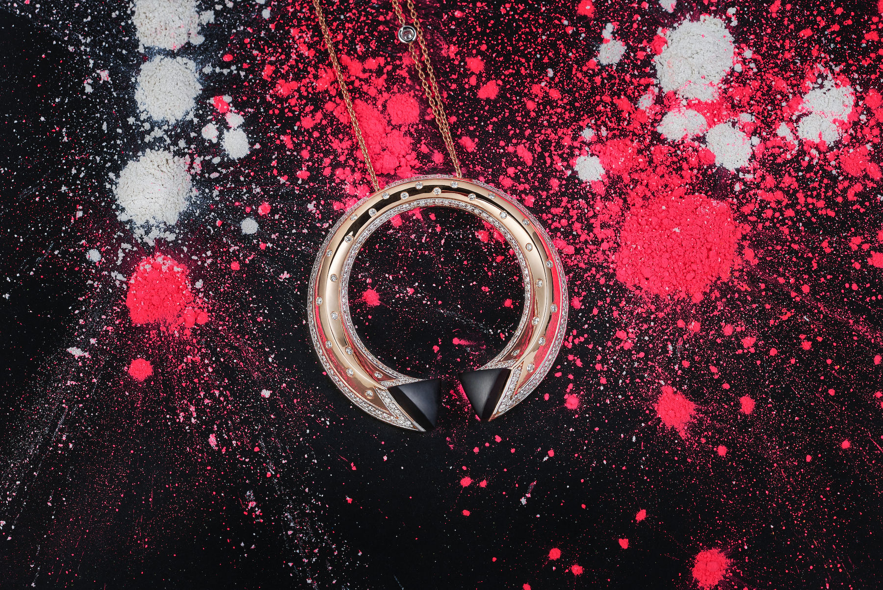 Terzihan, Neutra: Balance Medallion w/Black Onyx w/Gigi Chain