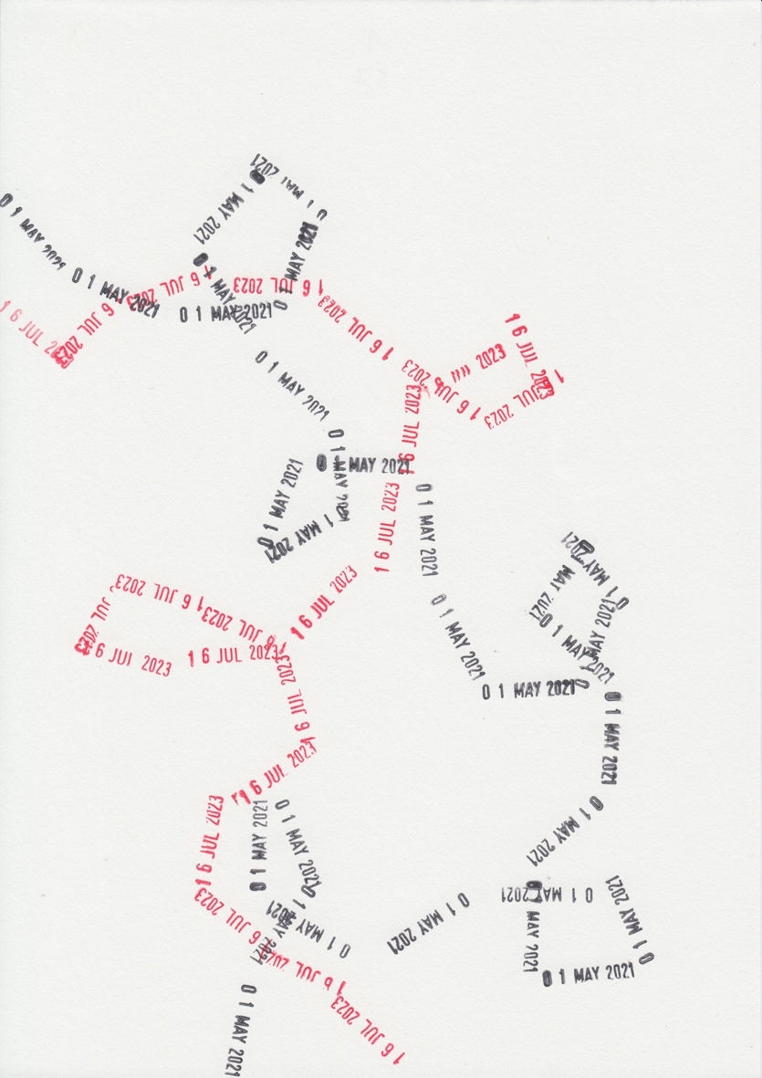 Amalia Pica, Joy in Paperwork #260, 261, 262, 2017