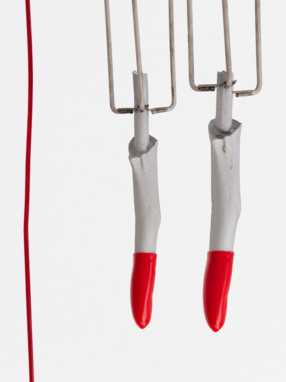 Channer Alice, Mechanoreceptor, Icicles (red, red) (double spring, single strip), 2018