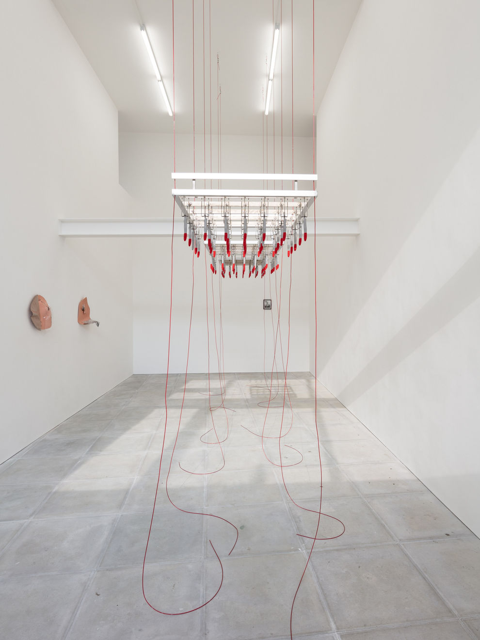 Channer Alice, Mechanoreceptor, Icicles (red, red) (double spring, single strip), 2018