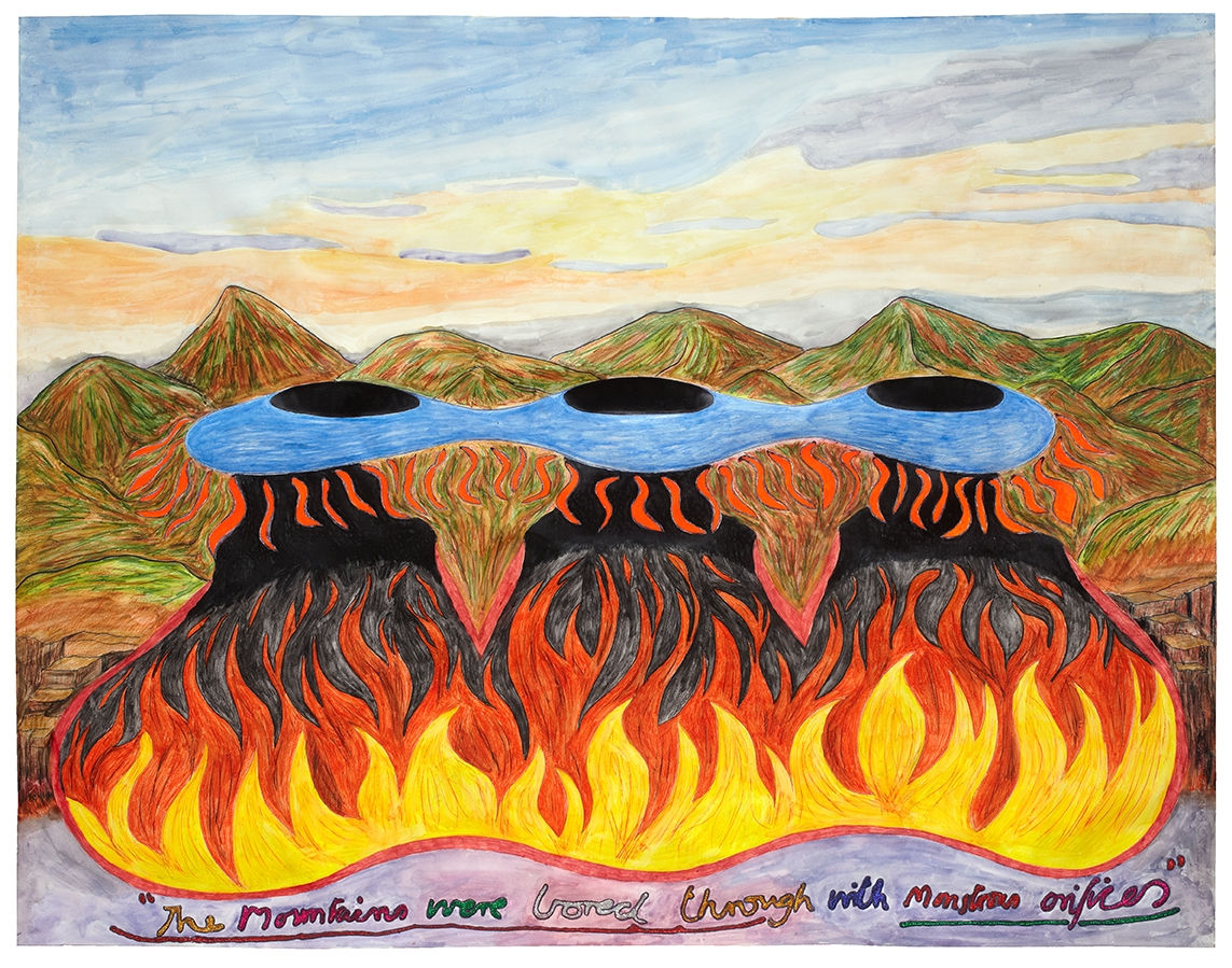 Nicholas Pope, The mountains were bored through with monstrous orifices, 1998