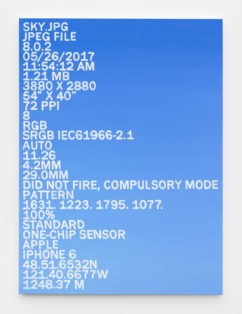 Cynthia Daignault, At Picture Lake (Sky.jpg), 2017