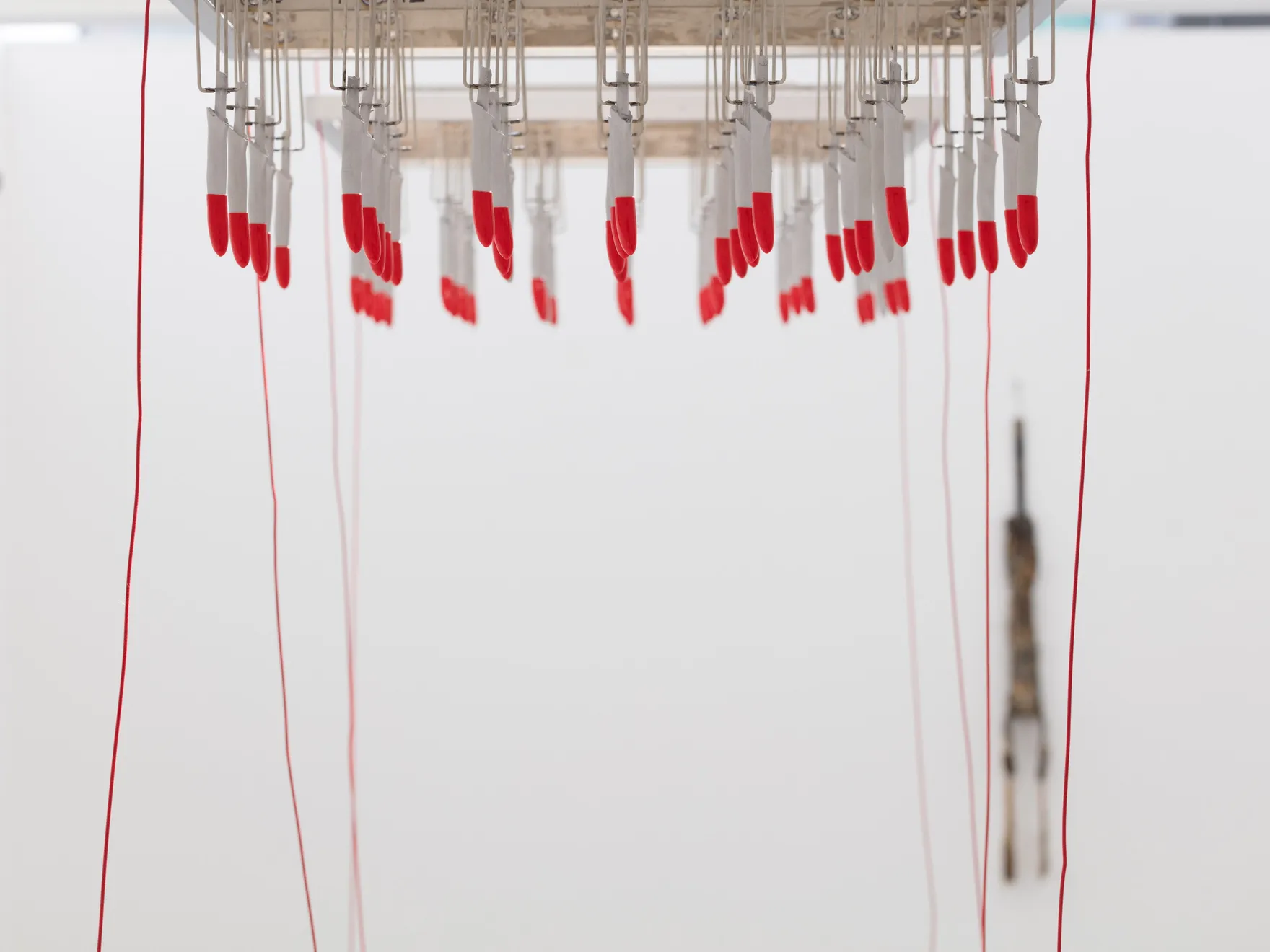 Channer Alice, Mechanoreceptor, Icicles (red, red) (double spring, single strip), 2018