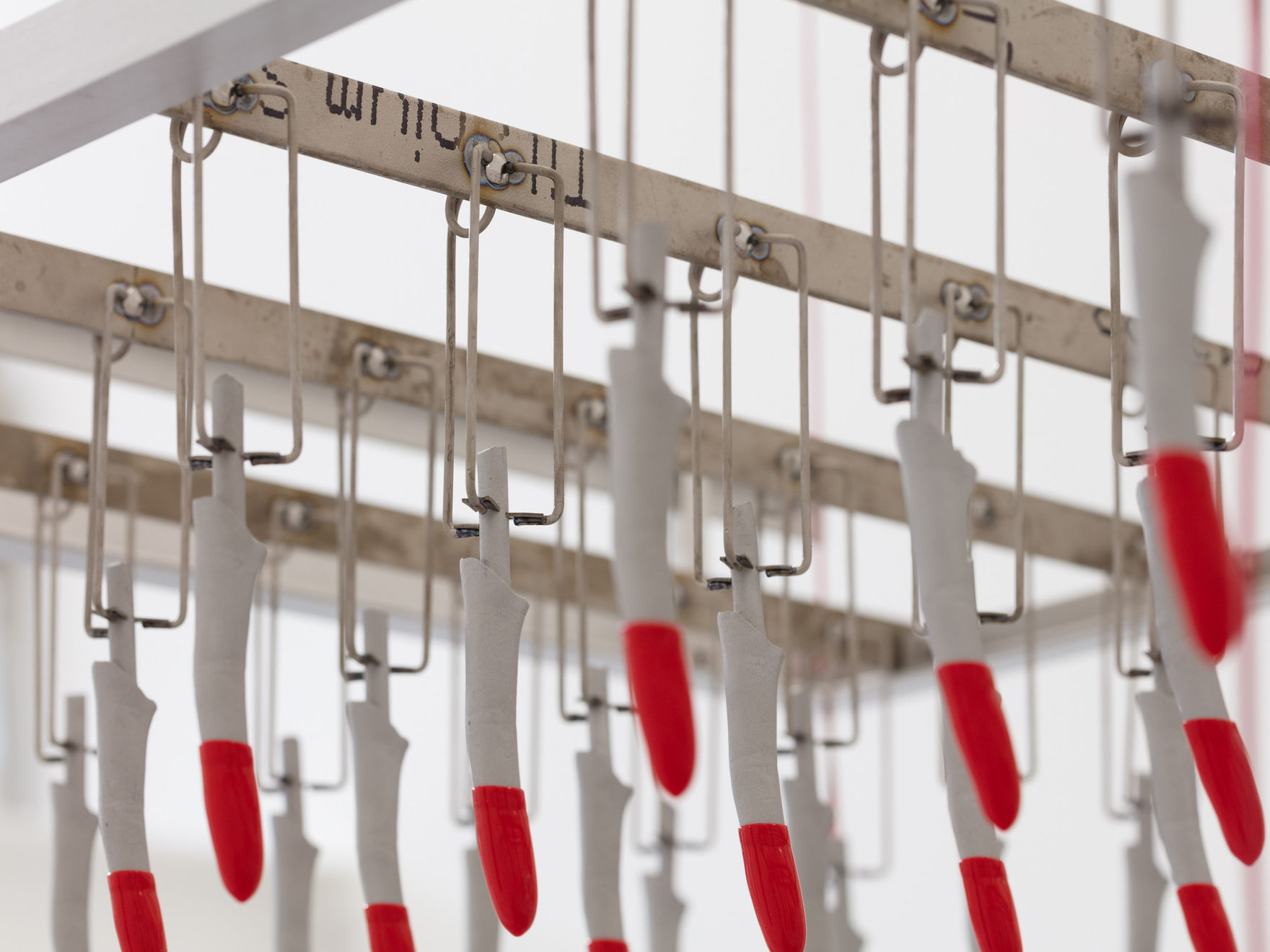 Channer Alice, Mechanoreceptor, Icicles (red, red) (double spring, single strip), 2018