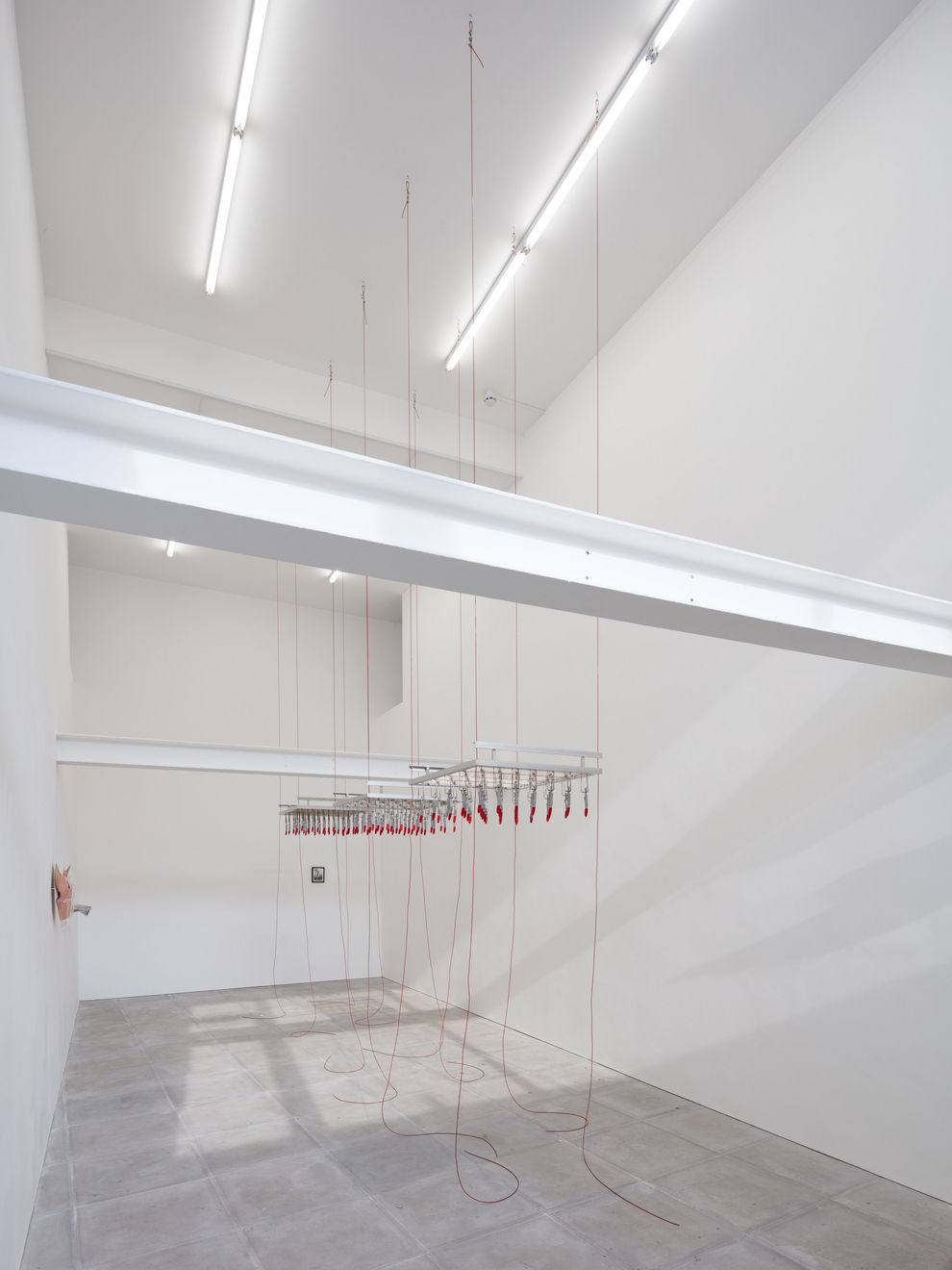 Channer Alice, Mechanoreceptor, Icicles (red, red) (double spring, single strip), 2018