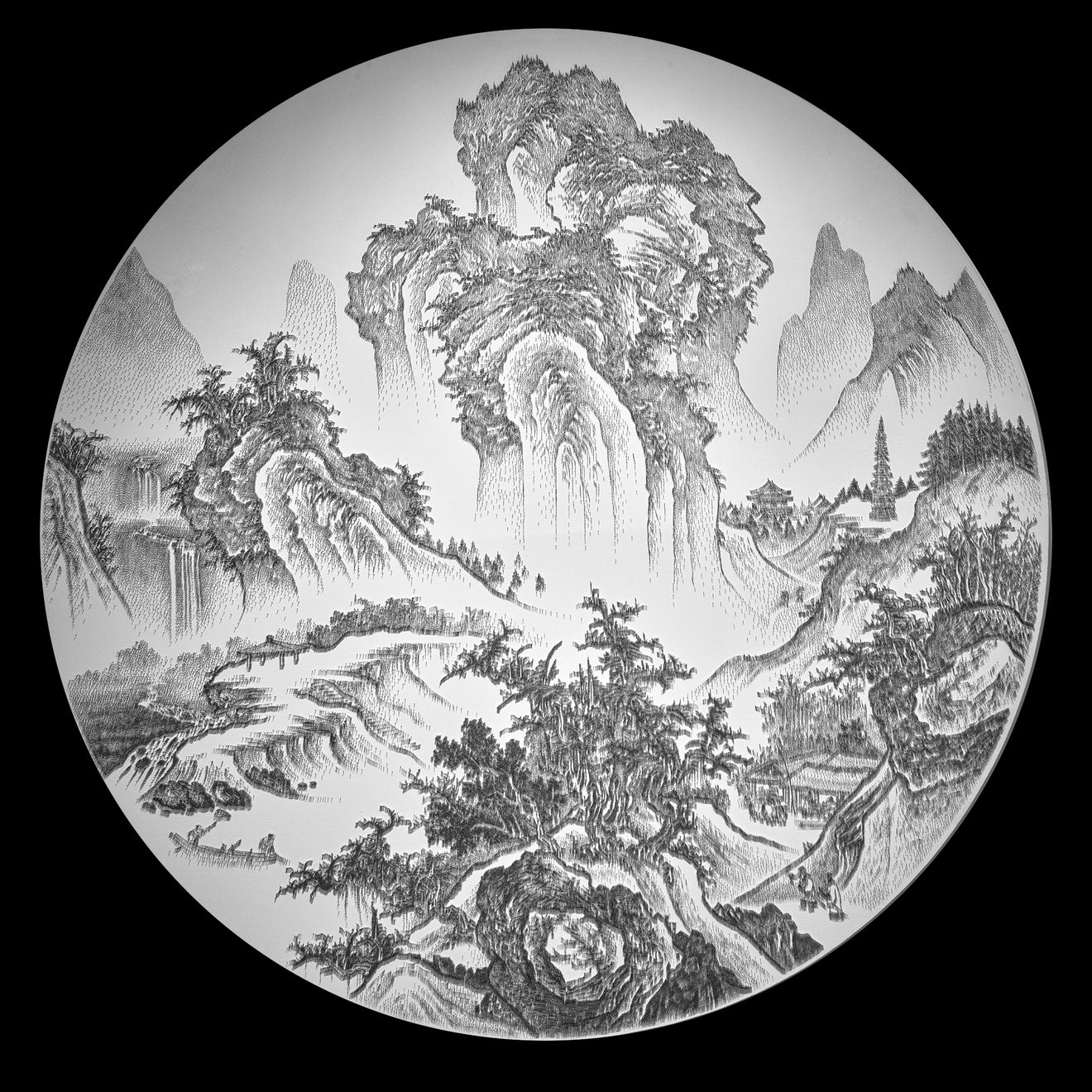 陳浚豪, 臨摹宋人《山莊高逸圖》, 2017