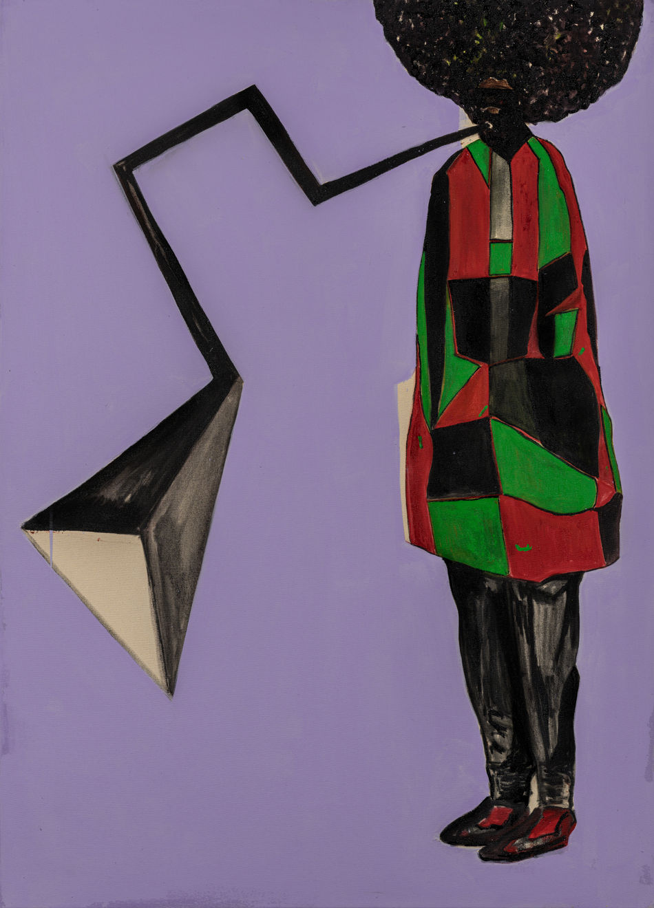 Andrew Pierre Hart, Red Black Green gowned player blows(m-a-t-l-s), 2023