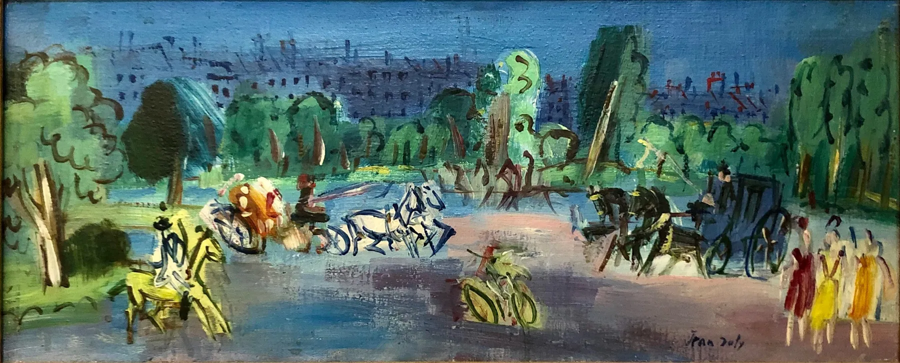 Jean Dufy (1888-1964), Au Bois du Boulogne