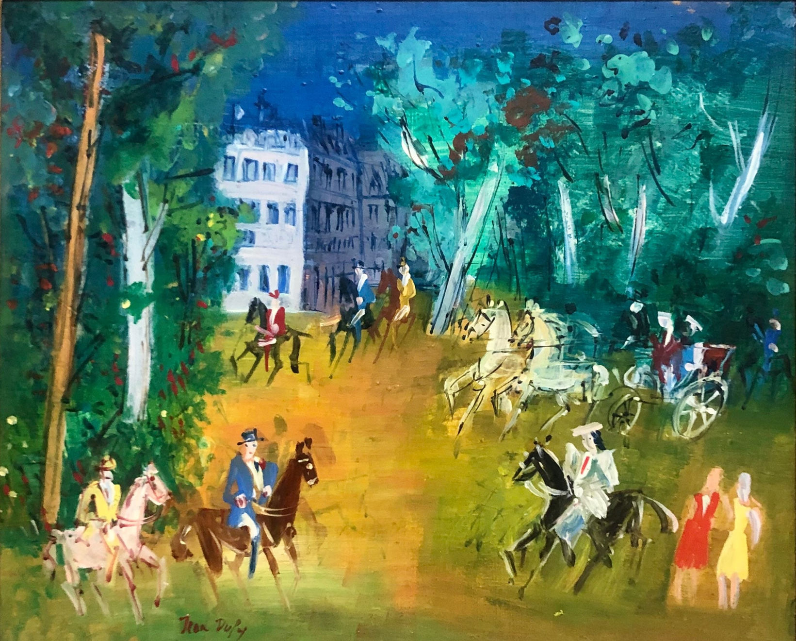 Jean Dufy (1888-1964), Promenade au Bois de Boulogne