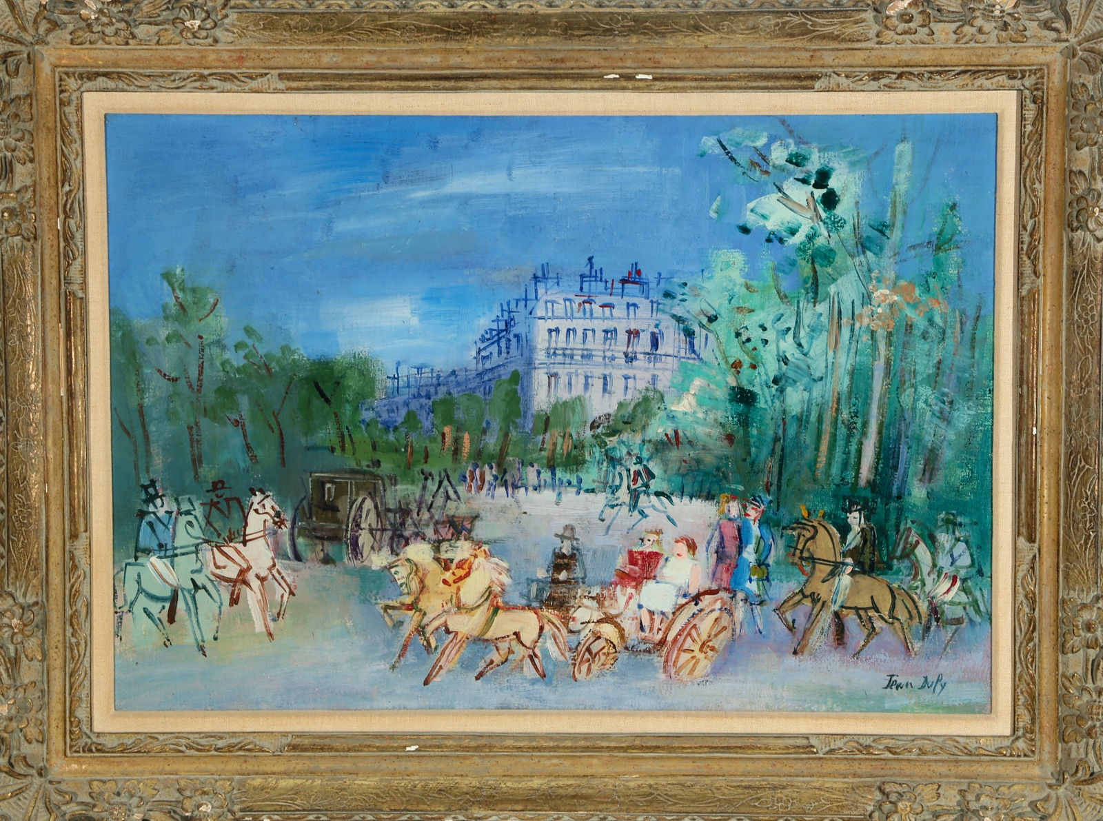 Jean Dufy (1888-1964), Promenade au Bois de Boulogne , c. 1940-45