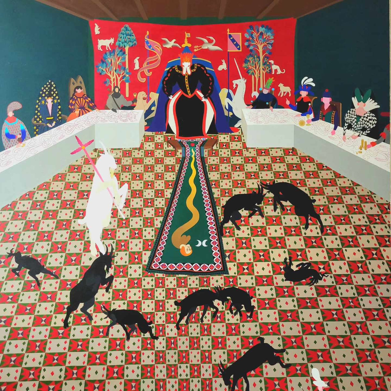 Monika Radžiūnaitė, Paprasto nuskriausto mąstančiojo paveikslas / A imago simplex deiectum laicorum / Nekaltas vaizdo įrašas iš pasauliečio // A painting of simple wronged man in contemplation / A imago simplex deiectum laicorum / Innocent video recording from a layman, 2024