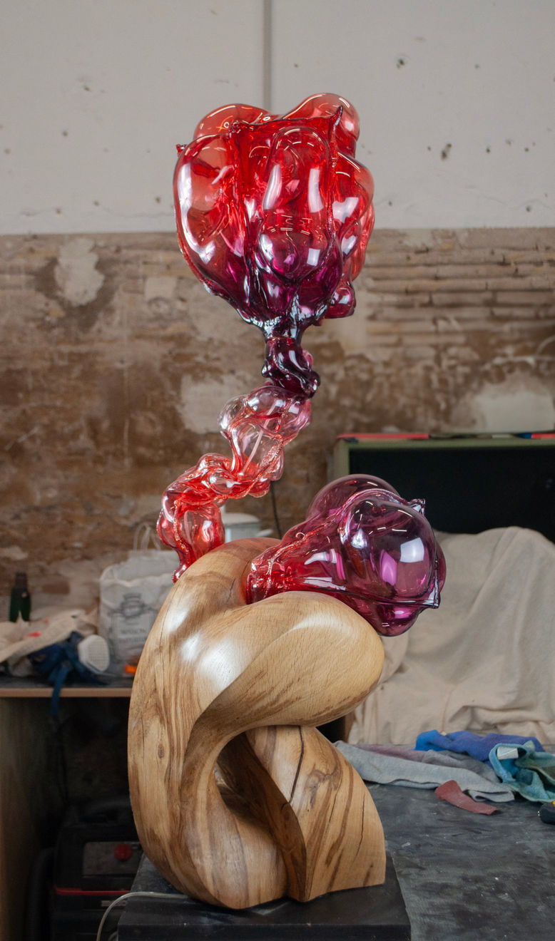 Dorian Renard, Susipynę kūnai. Žalia / Intertwined Bodies. Green , grindų šviestuvas / floor lamp