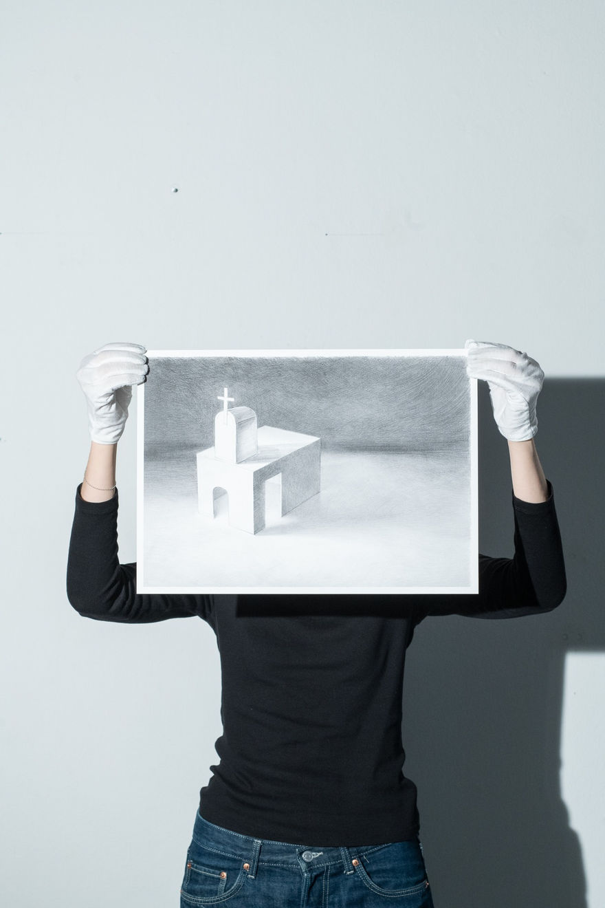 Mindaugas Lukošaitis, Modernaus meno objektas – Bažnyčia / Object of Modern Art – Church, riboto tiražo atspaudas / limited edition print, 2011