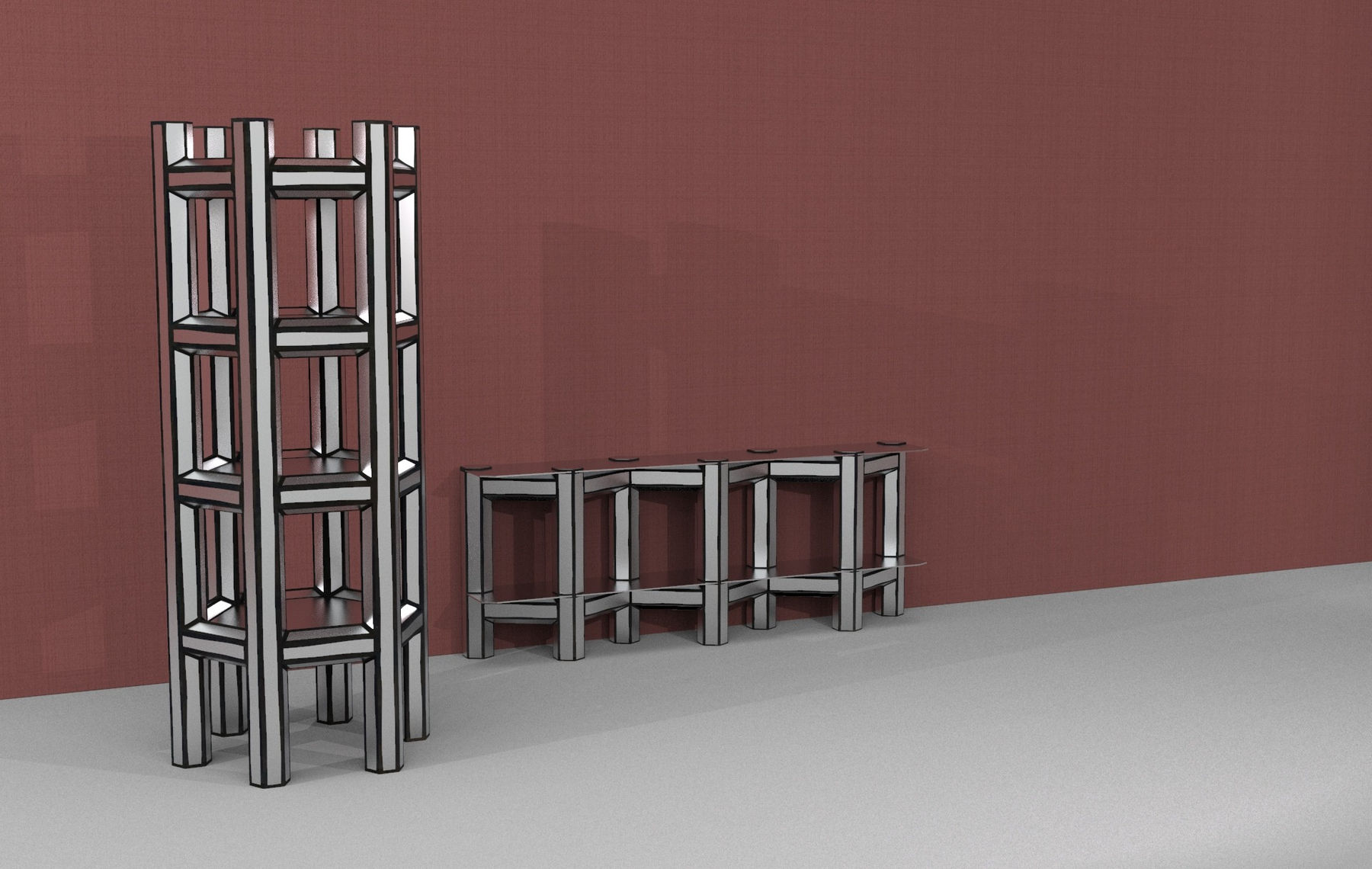 Tijs Gilde (Studio Guilty), ŠEŠIAKAMPĖ / HEX , Lentyna / shelf