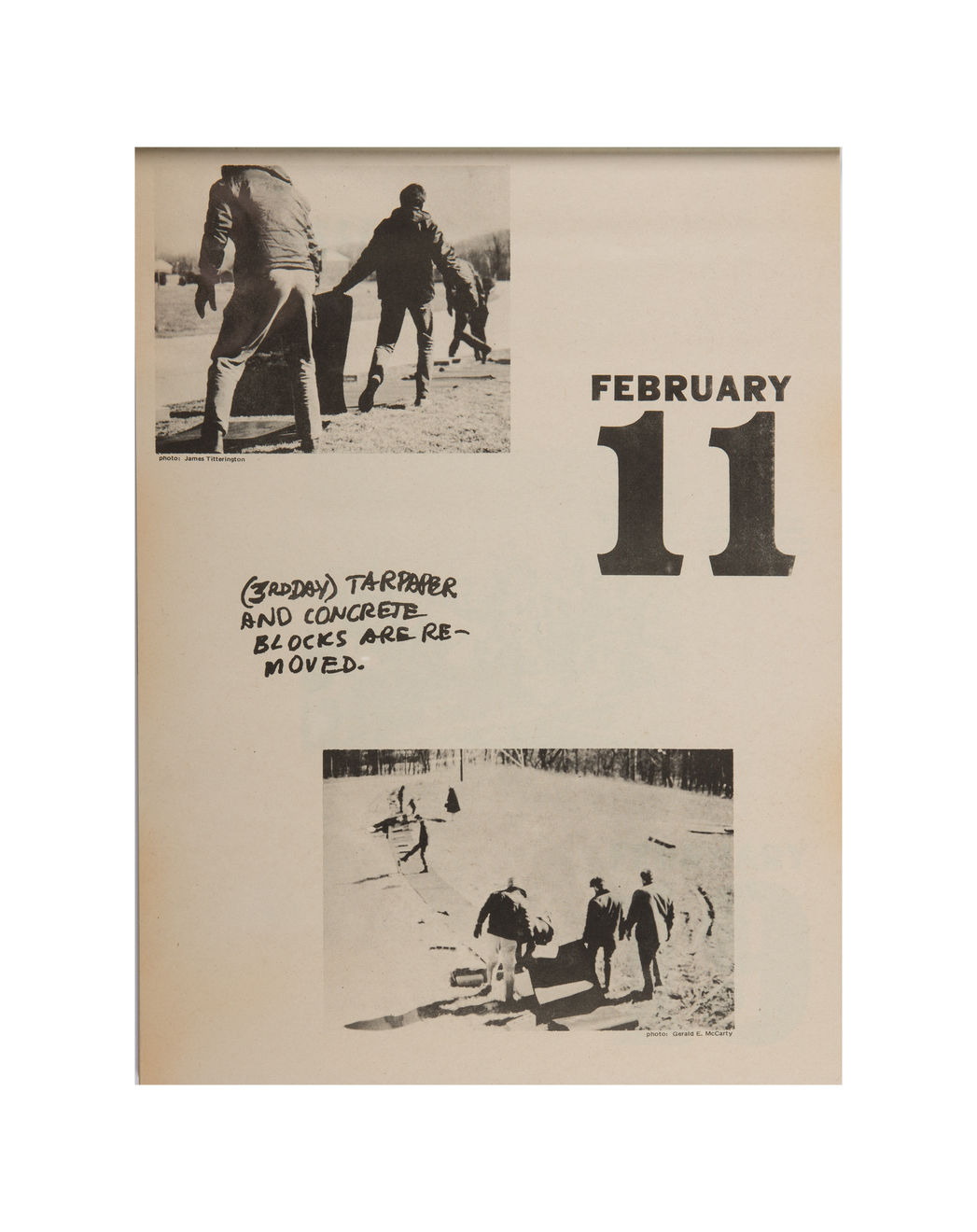 Allan Kaprow, Days Off. A Calendar of Happenings, 1970