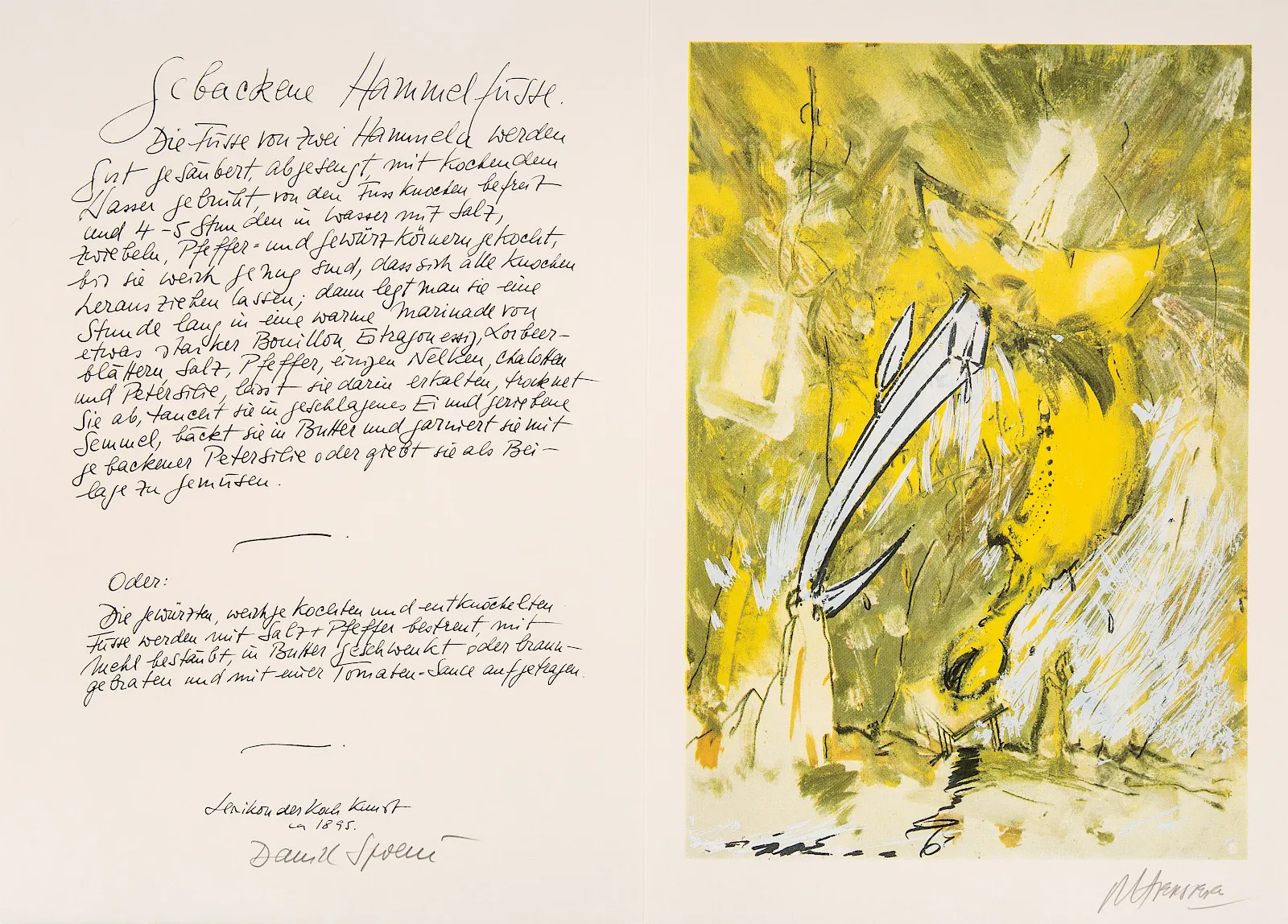 Daniel Spoerri, Rezeptbuchbibliothek, 1984-1990