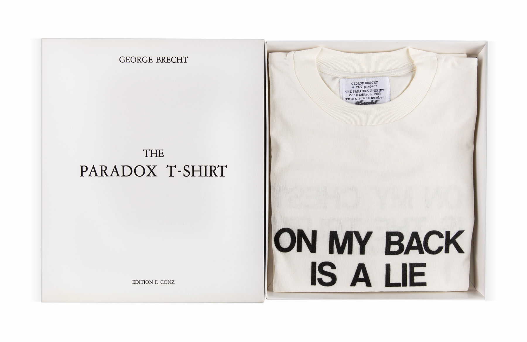 George Brecht, The Paradox T-Shirt, 1989